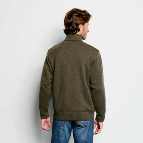 Orvis Ultimate Foul Weather Full Zip Up Wool Sweater Lined Green Men's XL H12161 - Picture 9 of 12